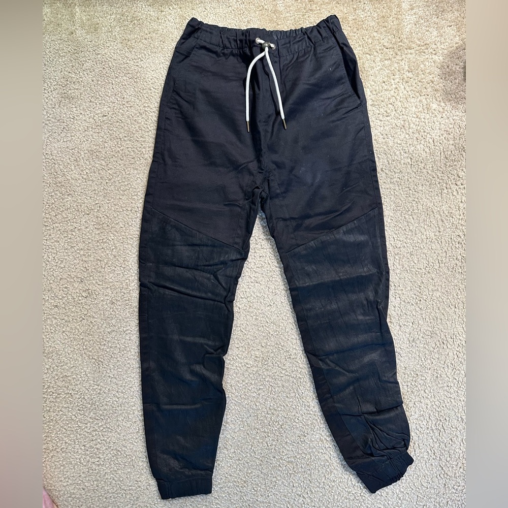 LIKE NEW leather paneled cotton Zanerobe Sureshot jogger